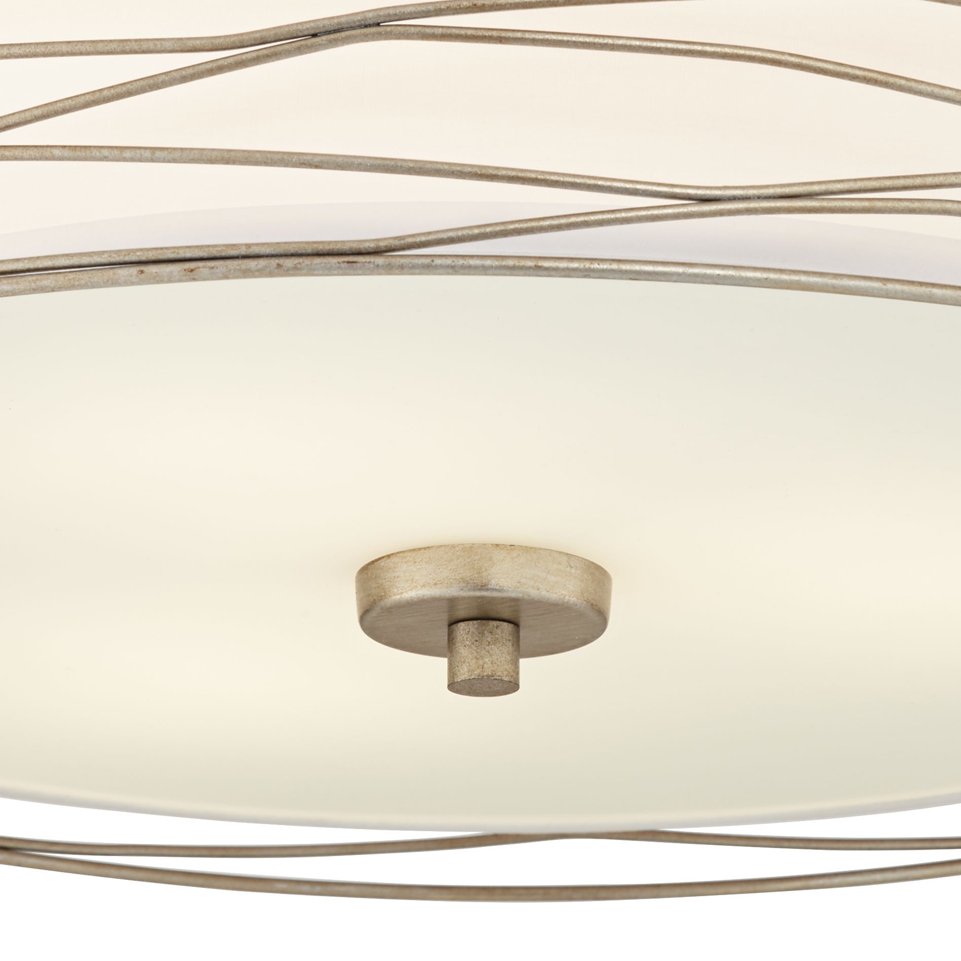 Possini Euro Rivulet 18"W Spun Silver Metal Ceiling Light 8J021