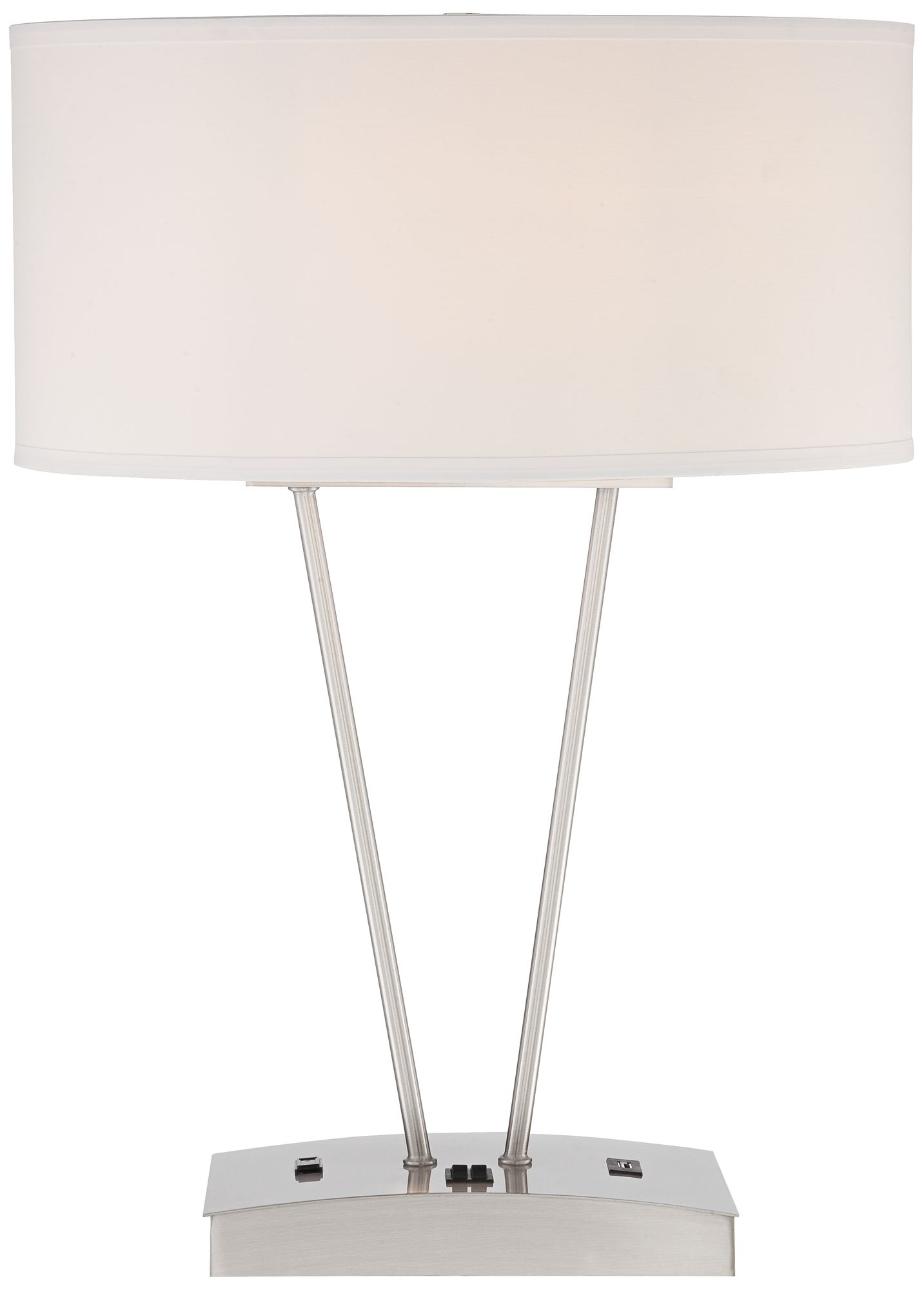 Leon Metal Table Lamp with USB Port and Utility Plug 8K523 Lamps Plus