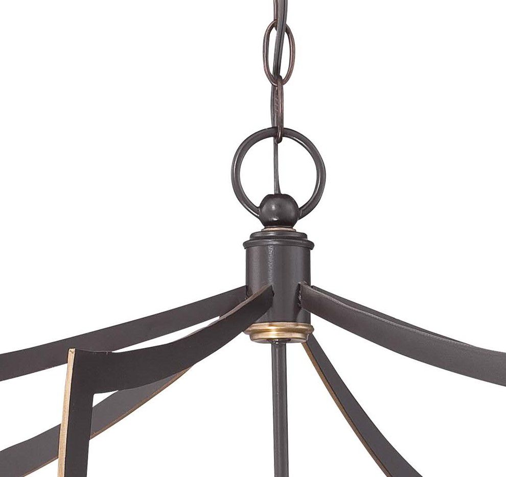 Middletown 34" Wide Downton Bronze 6Light Oval Chandelier 8K630