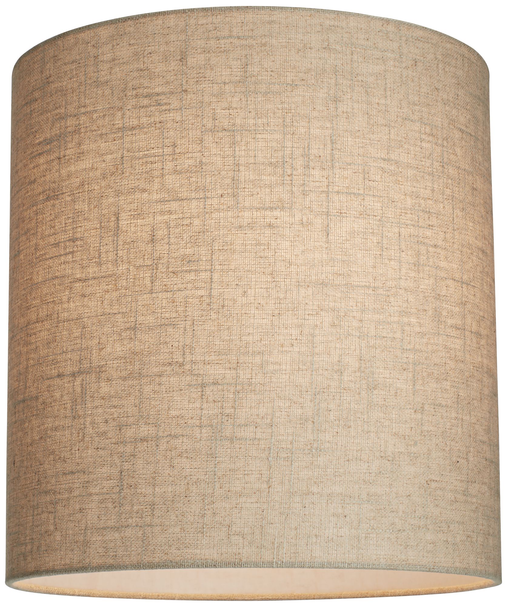 Oatmeal Tall Linen Drum Shade 14x14x15 (Spider) 8M867 Lamps Plus