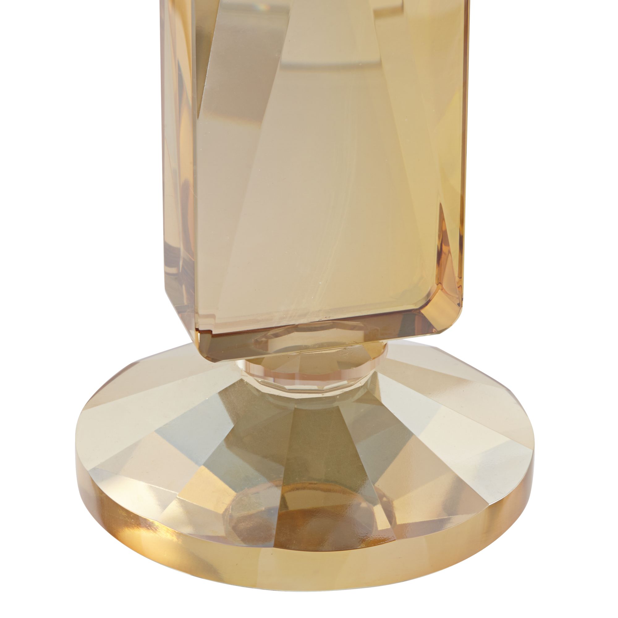 Wembley Amber Glass Pillar Candle Holders Set of 2 90A41 Lamps Plus