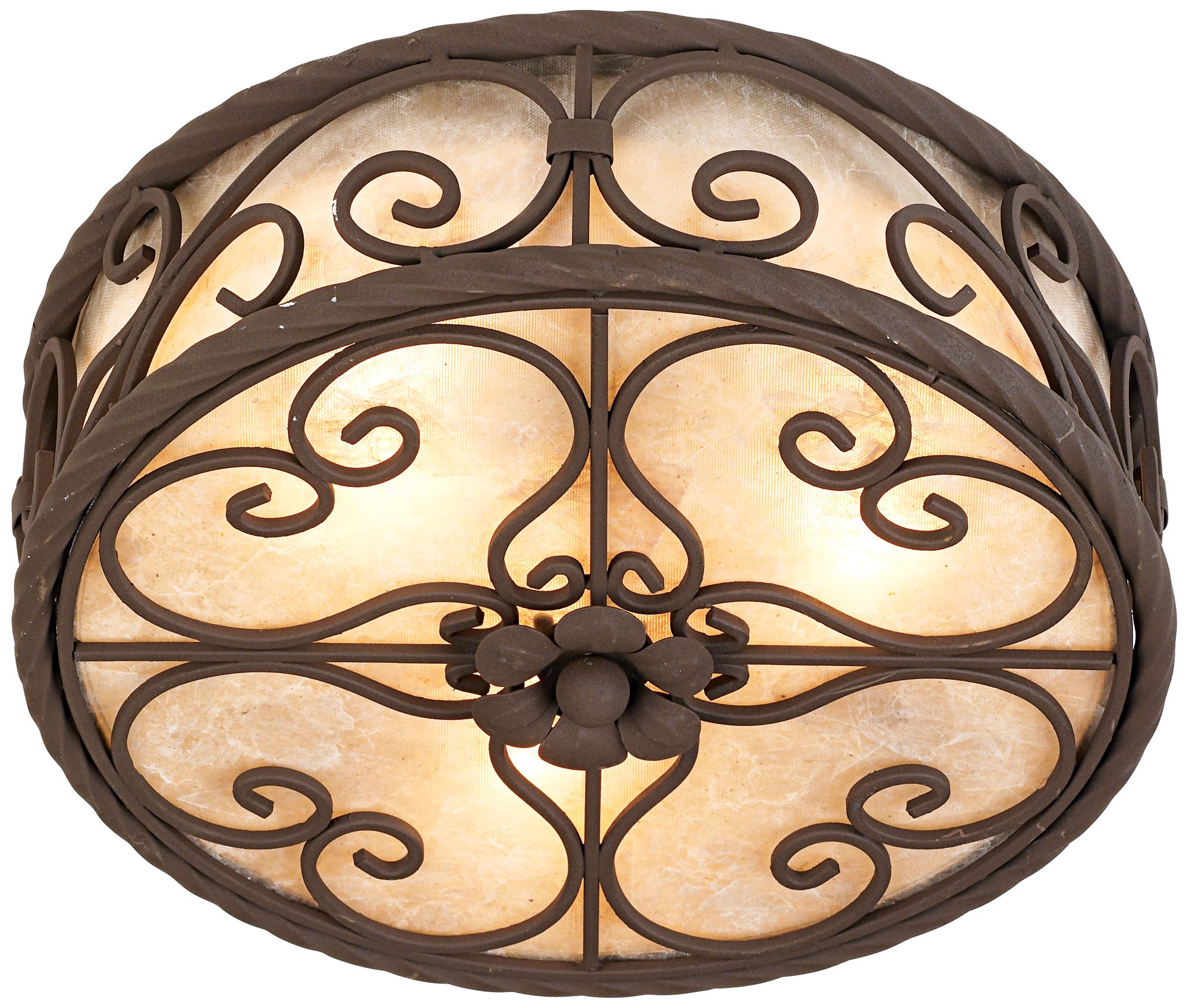 Natural Mica Collection 12" Wide Ceiling Light Fixture 91579 Lamps