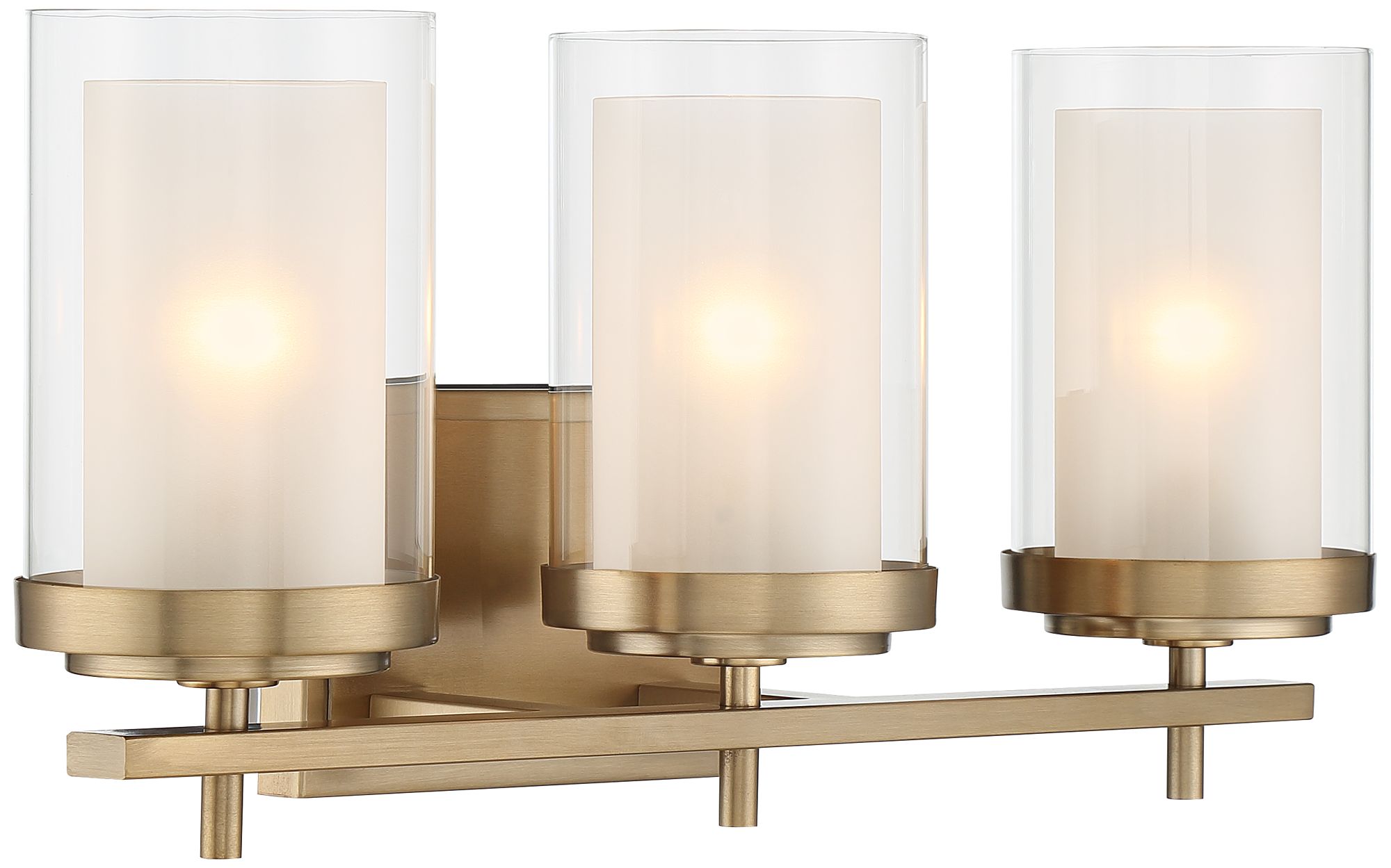 Stiffel Sannah 21 3/4" Wide 3Light Warm Brass Bath Vanity Light 91F85 Lamps Plus