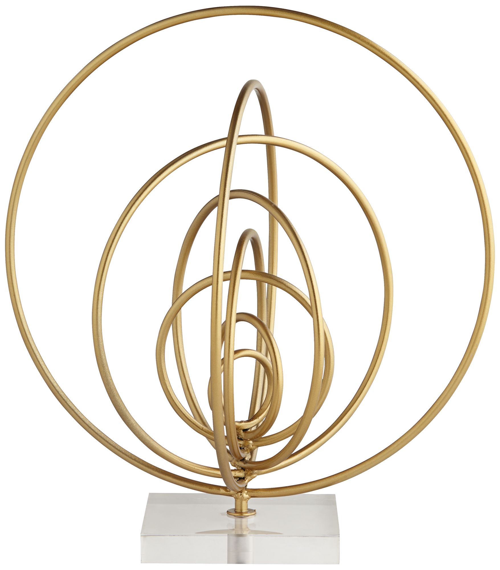 Abstract Ring 13" High Gold Metal Sculpture 91V34 Lamps Plus