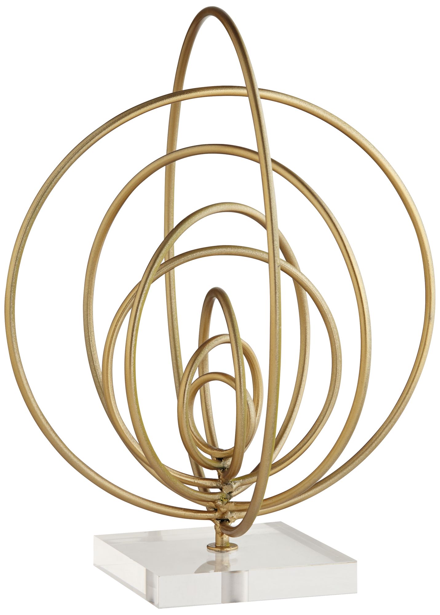 Abstract Ring 13" High Gold Metal Sculpture 91V34 Lamps Plus