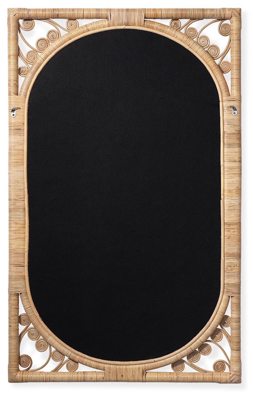 Primrose Natural Rattan 30" x 48" Rectangular Wall Mirror 935F0