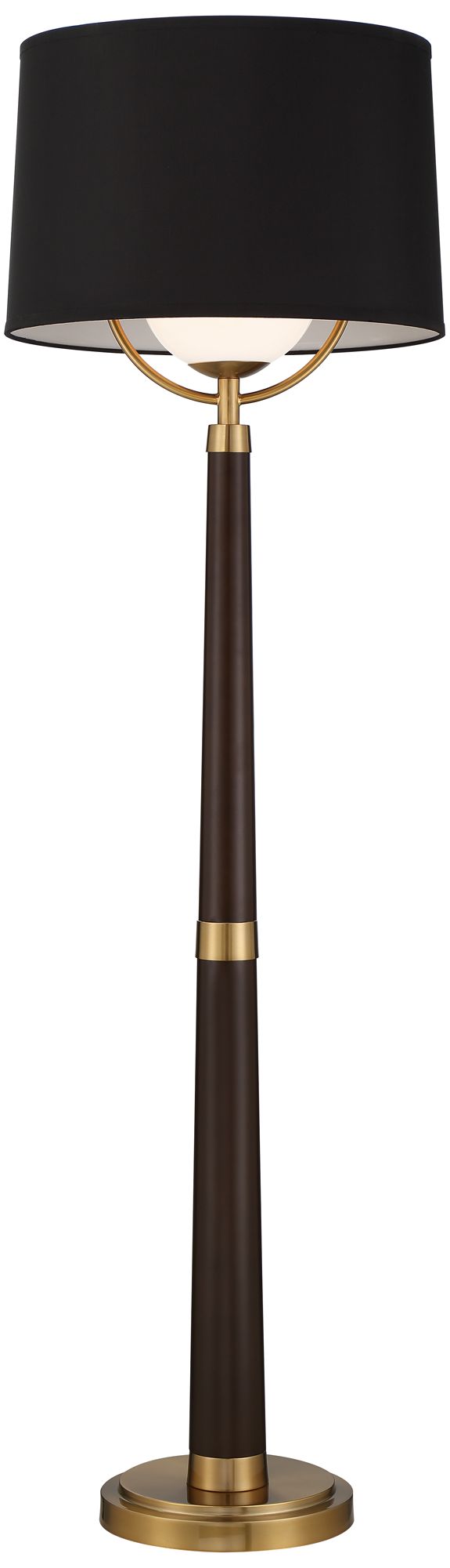 Possini Euro Design Torrance Bronze and Gold Double Shade Floor Lamp