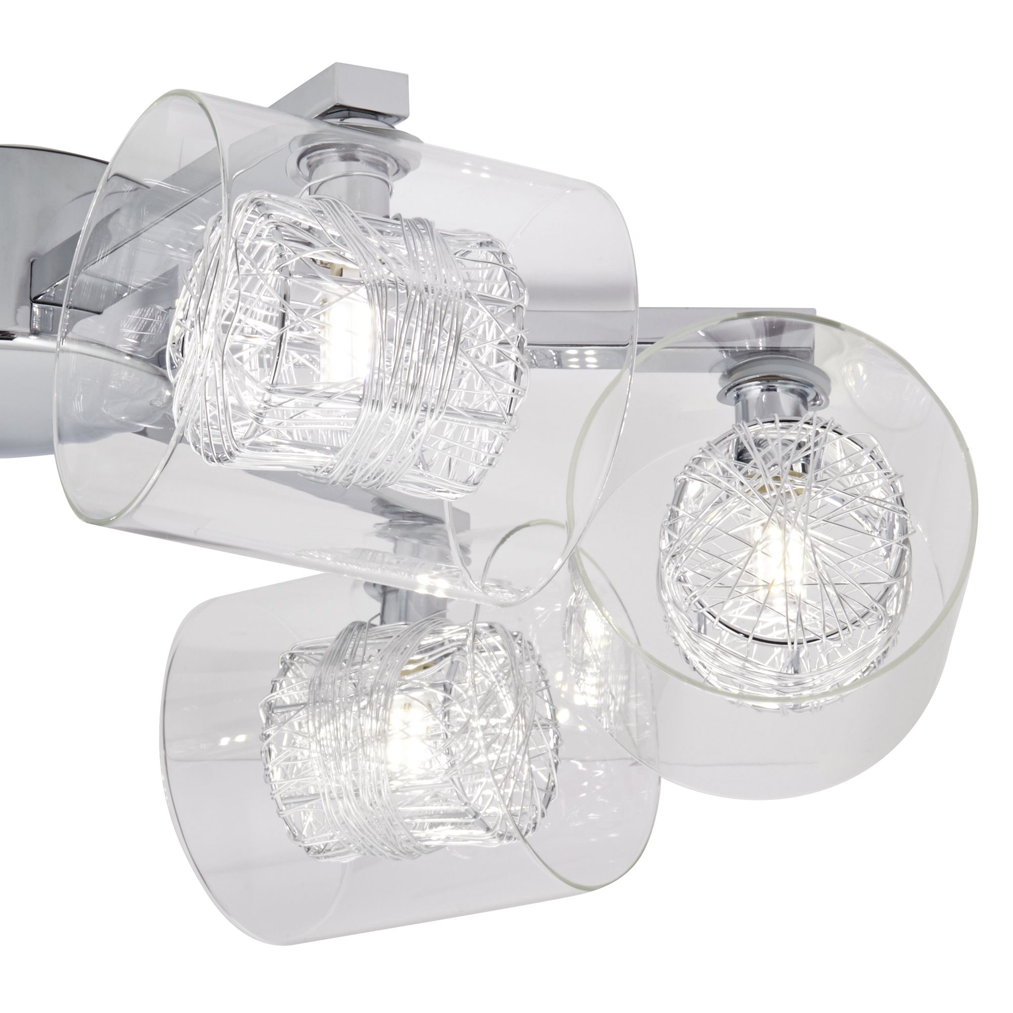 Possini Euro Wrapped Wire 24" Wide Chrome Ceiling Light 94240