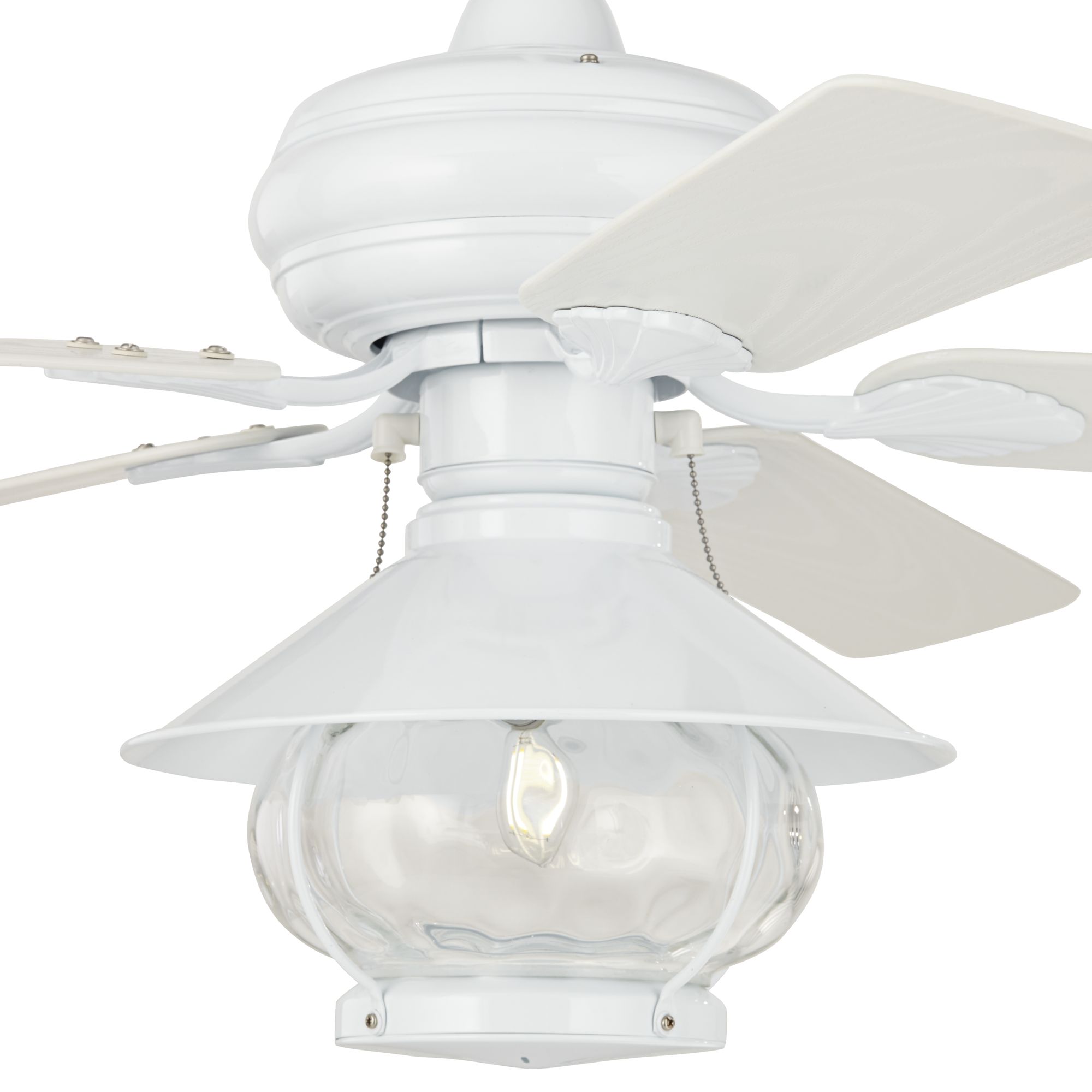 52" Casa Vieja Tropical White Outdoor LED Ceiling Fan