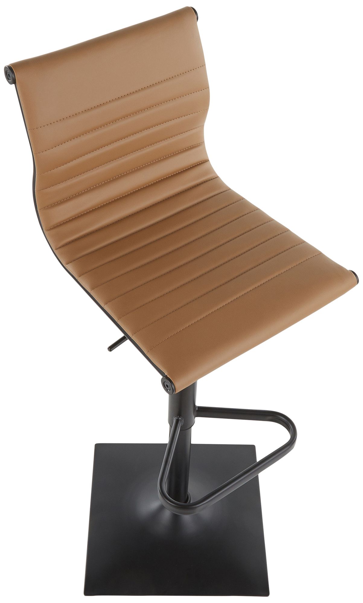 Masters Camel Faux Leather Adjustable Swivel Bar Stool 94T83 Lamps