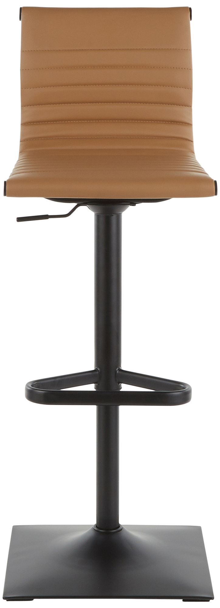 Masters Camel Faux Leather Adjustable Swivel Bar Stool 94T83 Lamps