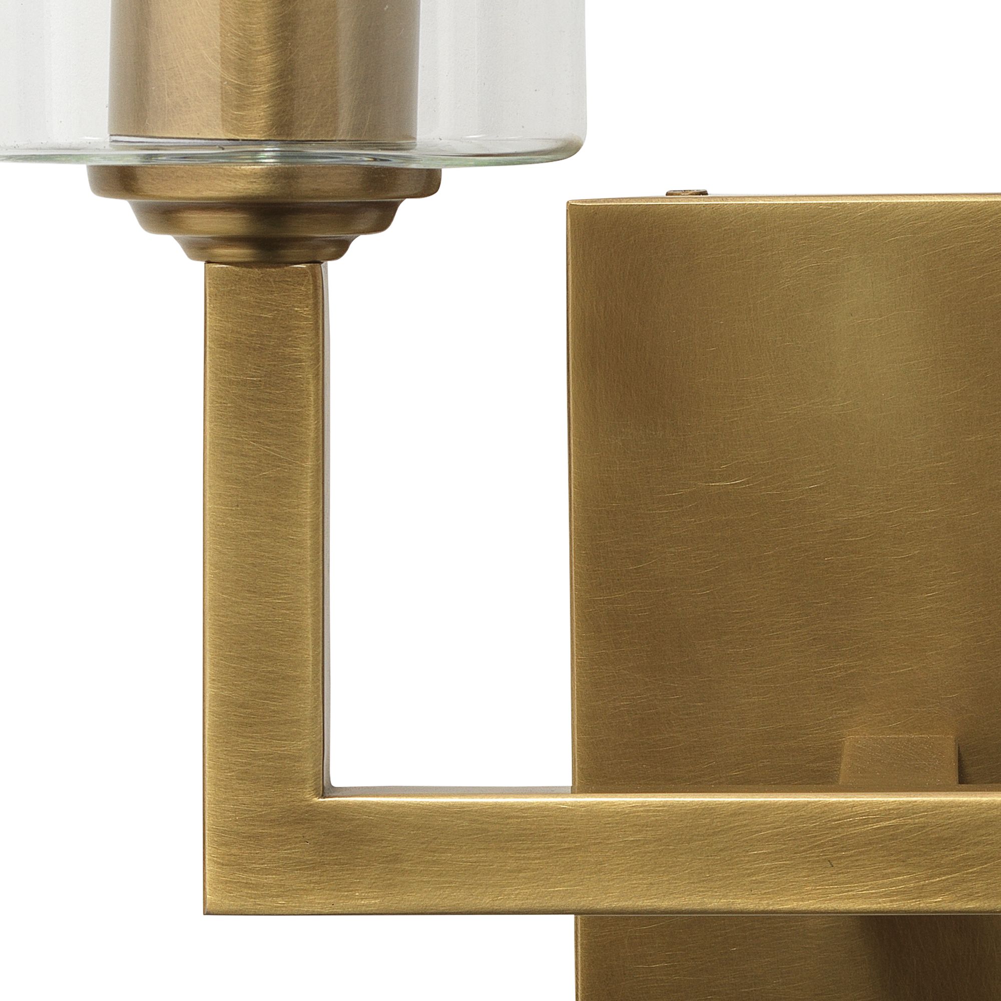 Linear Double 14 1/2" High Antique Brass 2Light Wall Sconce 94V14