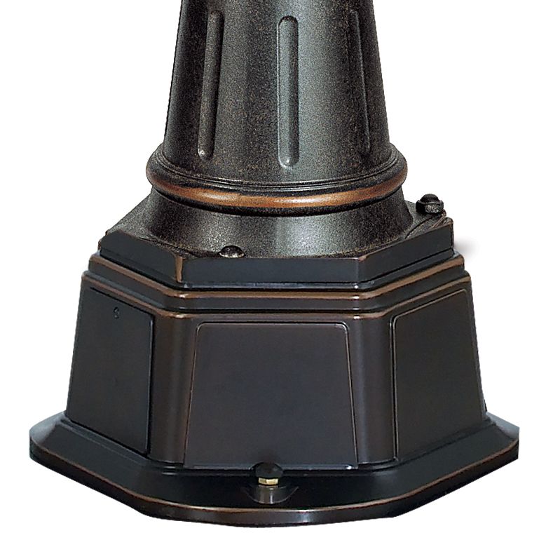 Casa Marseille 100" High Bronze Outdoor 3Arm Post Light 95591