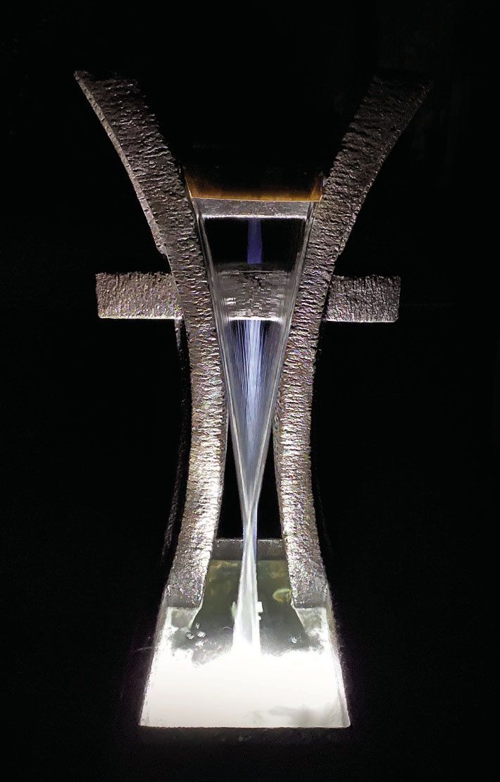 Henri Studio Zen Gate 48" High Relic Ebony LED Outdoor Fountain