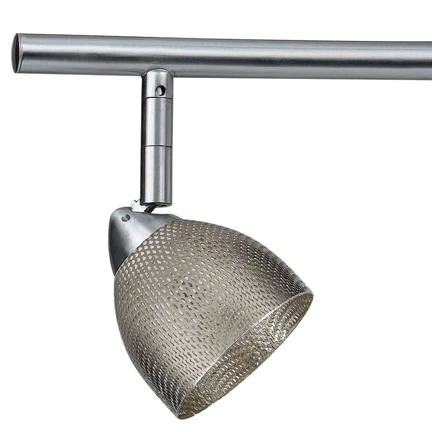 Serpentine 3Light Brushed Steel Adjustable Track Fixture 95T69