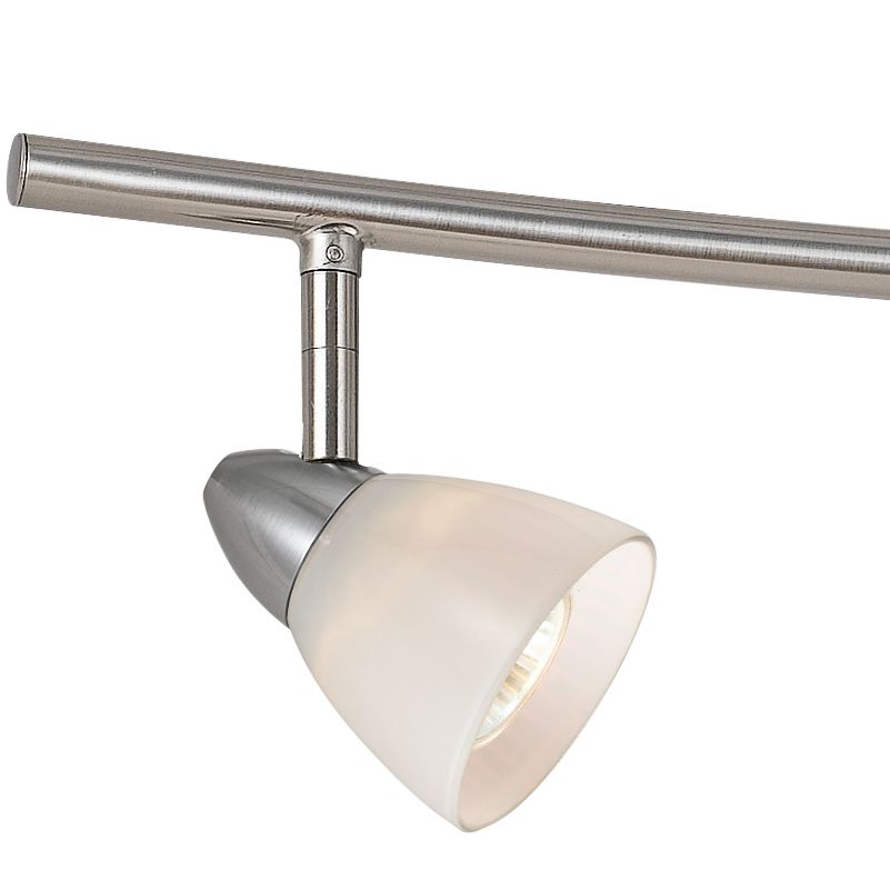 Serpentine 5Light Steel and White Adjustable Track Fixture 95T74