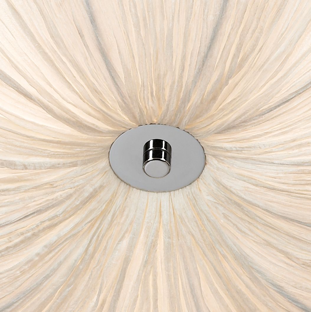 Possini Euro 21" Wide Ivory Fabric Ceiling Light 96999
