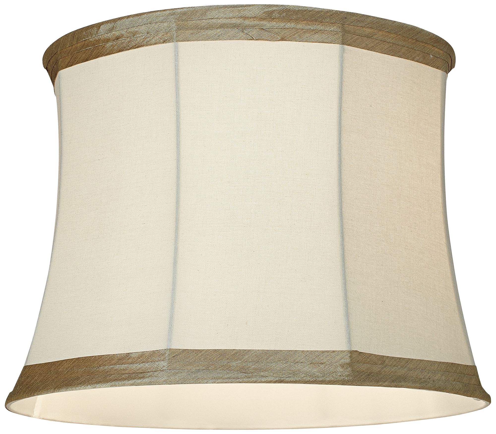 Ivory Linen with Taupe Trim Lamp Shade 14x16x12 (Spider) 97209 Lamps Plus