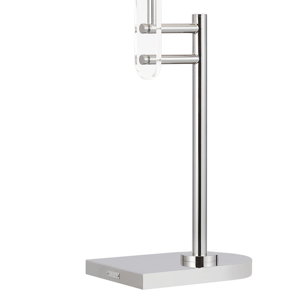 Jake Polished Nickel and Clear Acrylic LED Table Lamp by Ralph Lauren