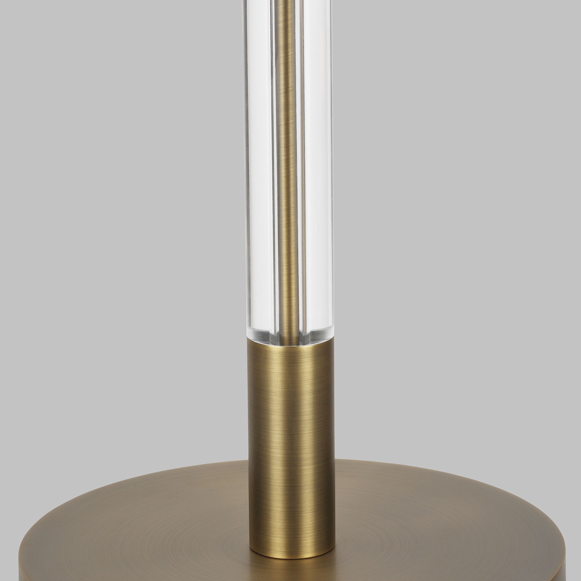 Robert TimeWorn Brass and Clear Acrylic LED Floor Lamp by Ralph Lauren