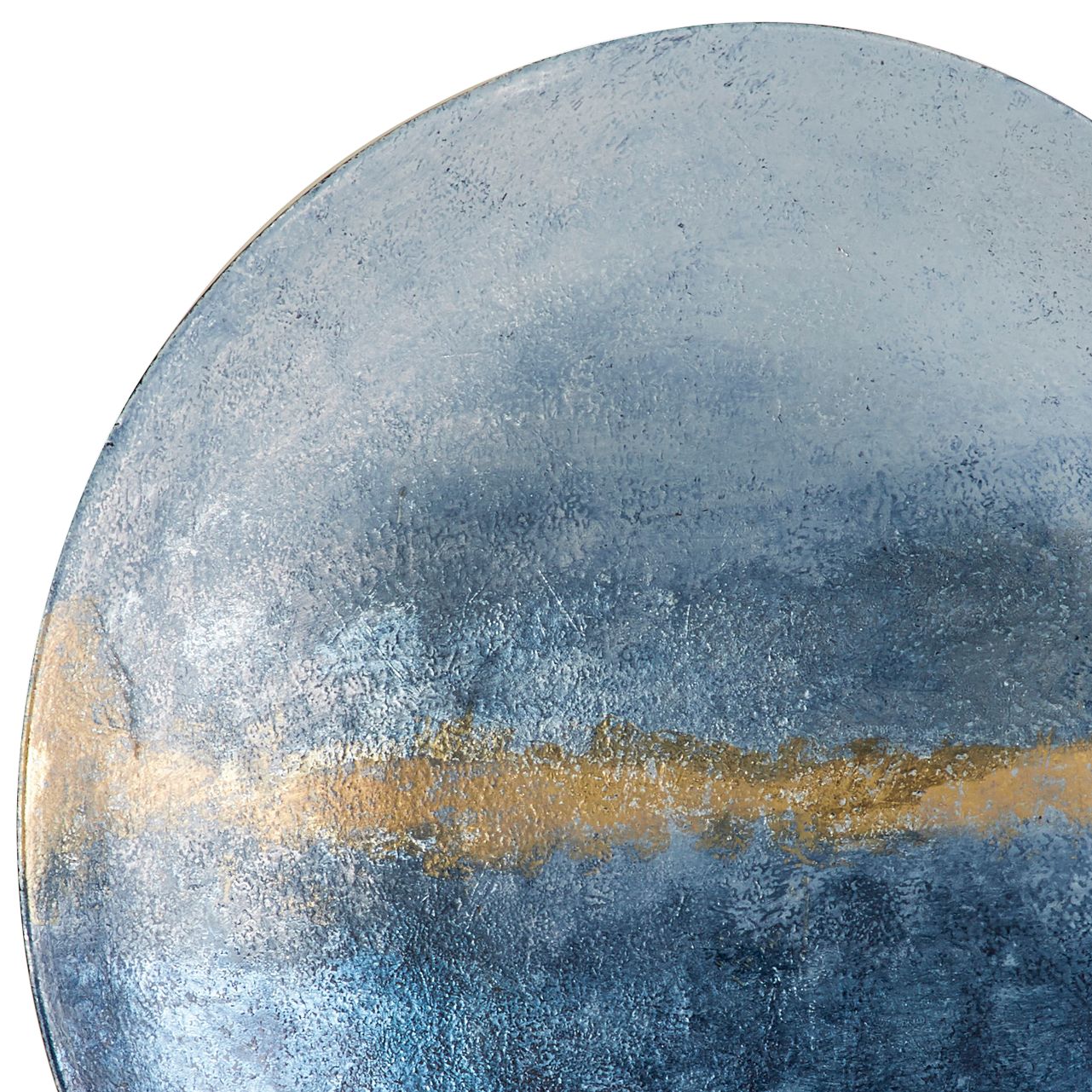 Blue and Gold Metal 30 3/4" Round Wall Art 97H06 Lamps Plus