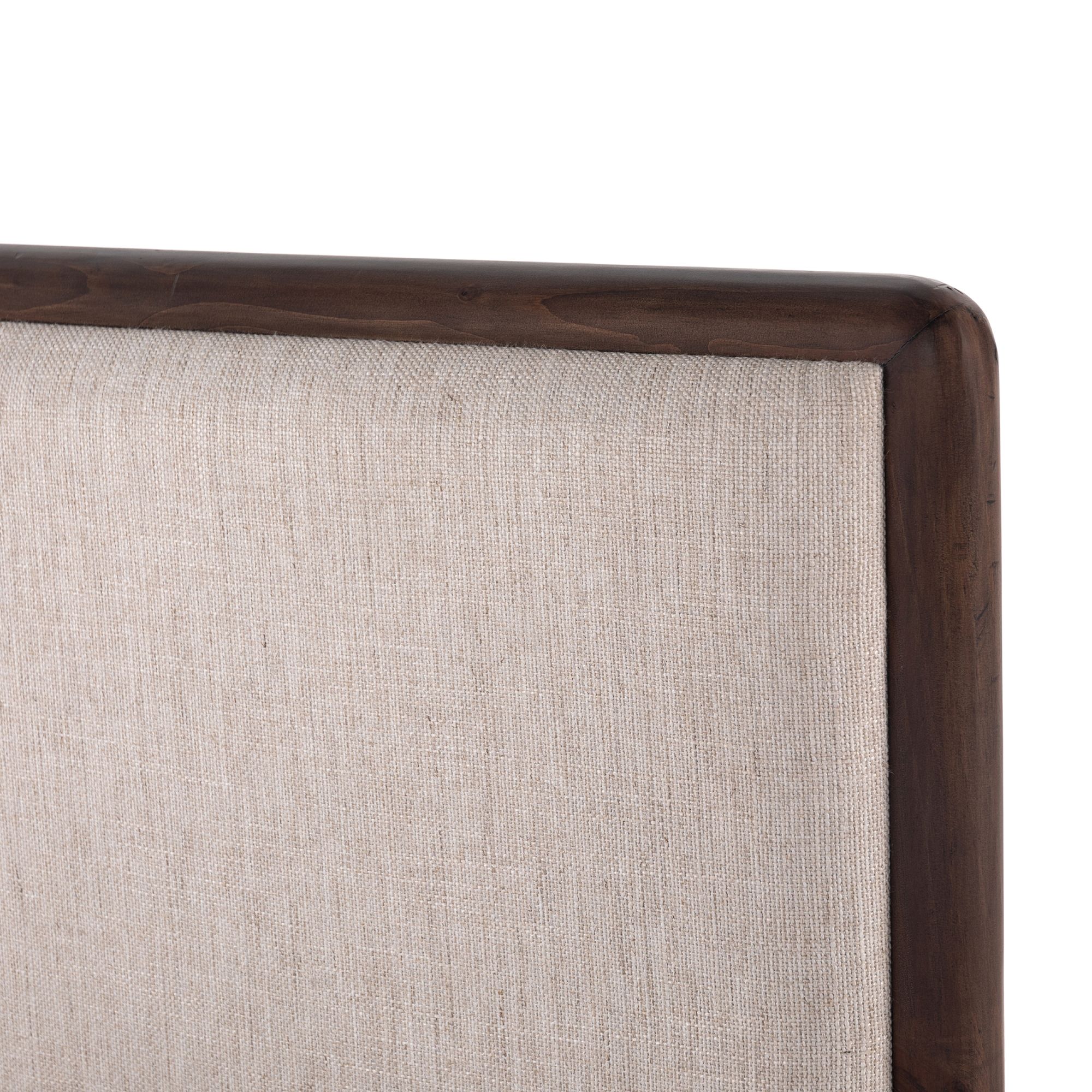 Lineo Rustic Wood Upholstered King Bed 97T18 Lamps Plus