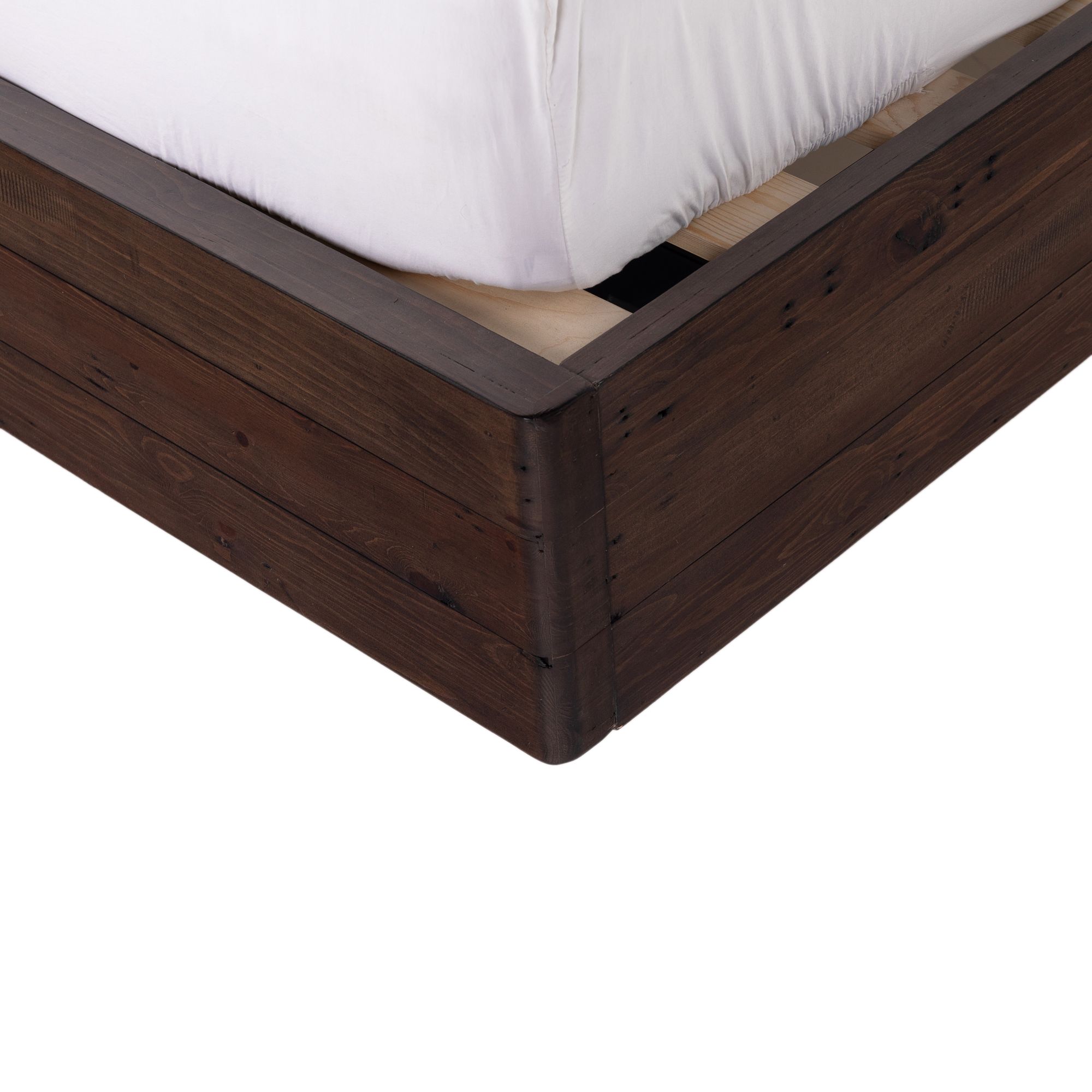 Lineo Rustic Wood Upholstered King Bed 97T18 Lamps Plus