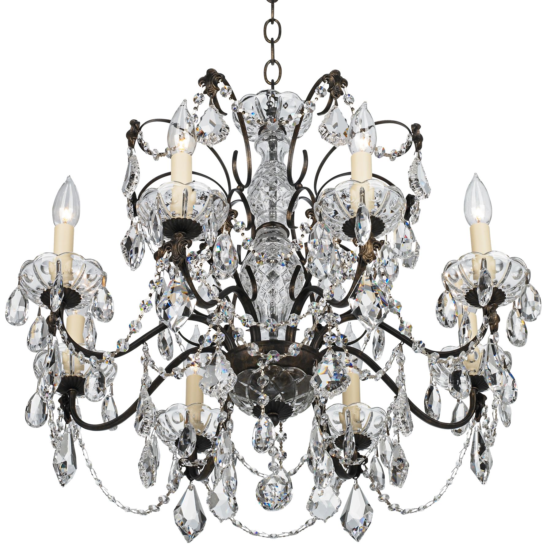 Schonbek Century Bronze 24" Wide Crystal Chandelier 98442 Lamps Plus