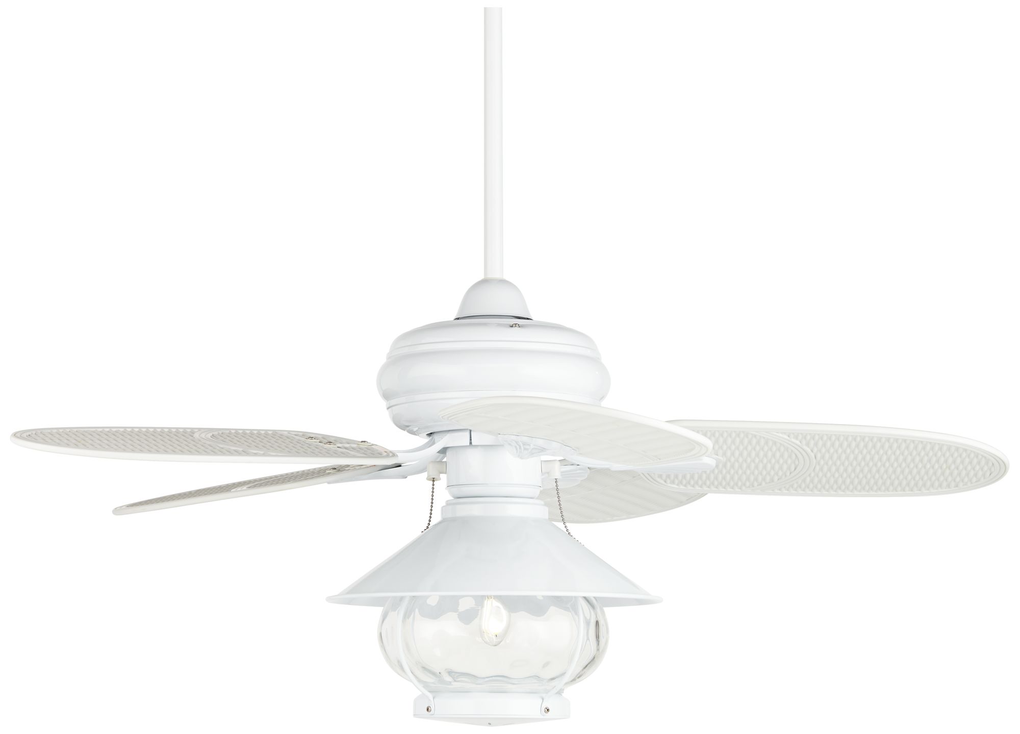 42" Casa Vieja Tropical White Outdoor LED Ceiling Fan