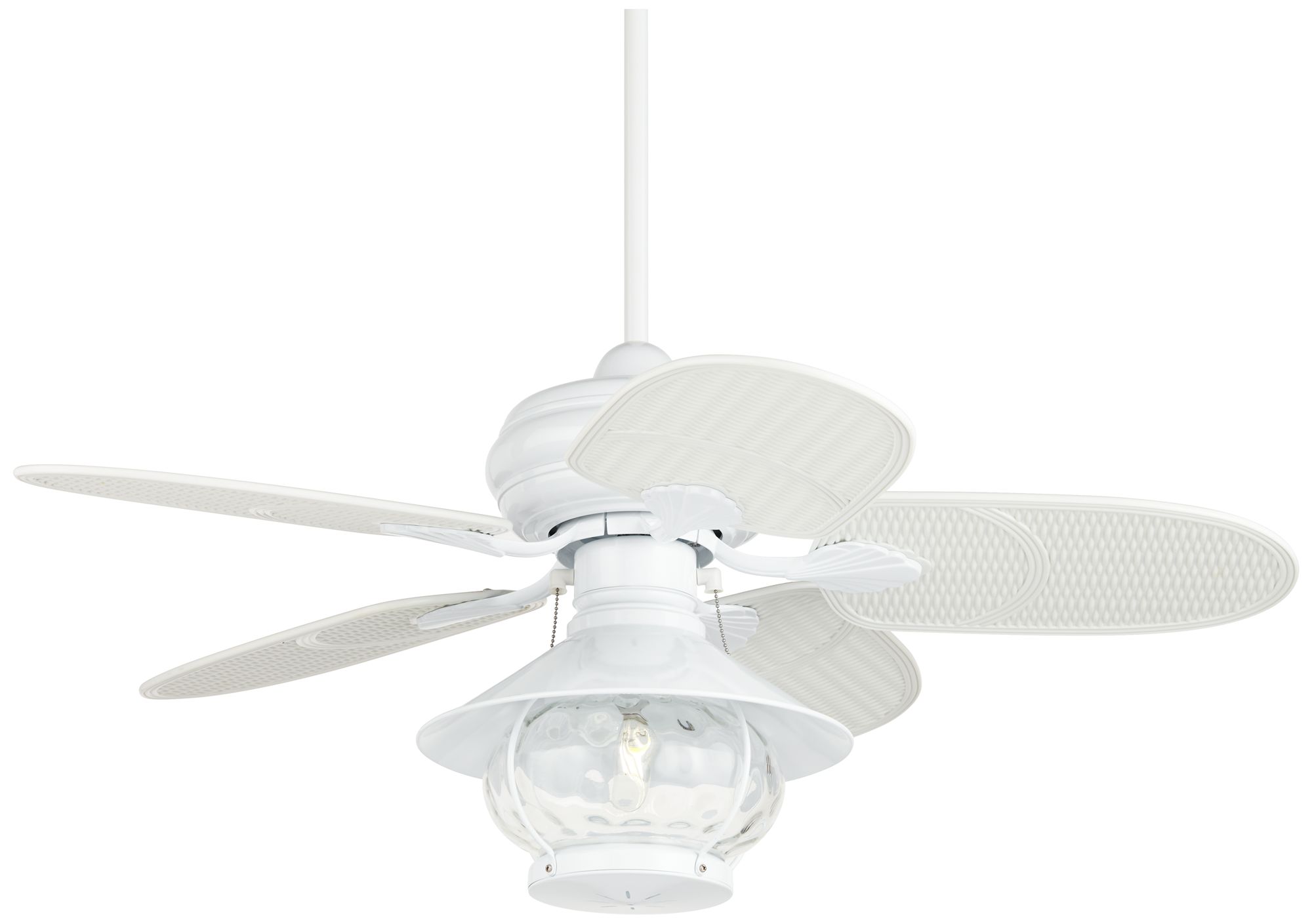 42" Casa Vieja Tropical White Outdoor LED Ceiling Fan
