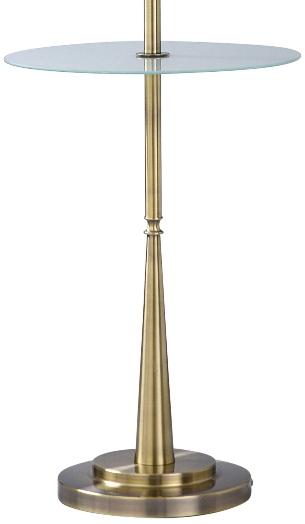 New Haven Brass Candlestick Floor Lamp with Tray Table 99N21 Lamps
