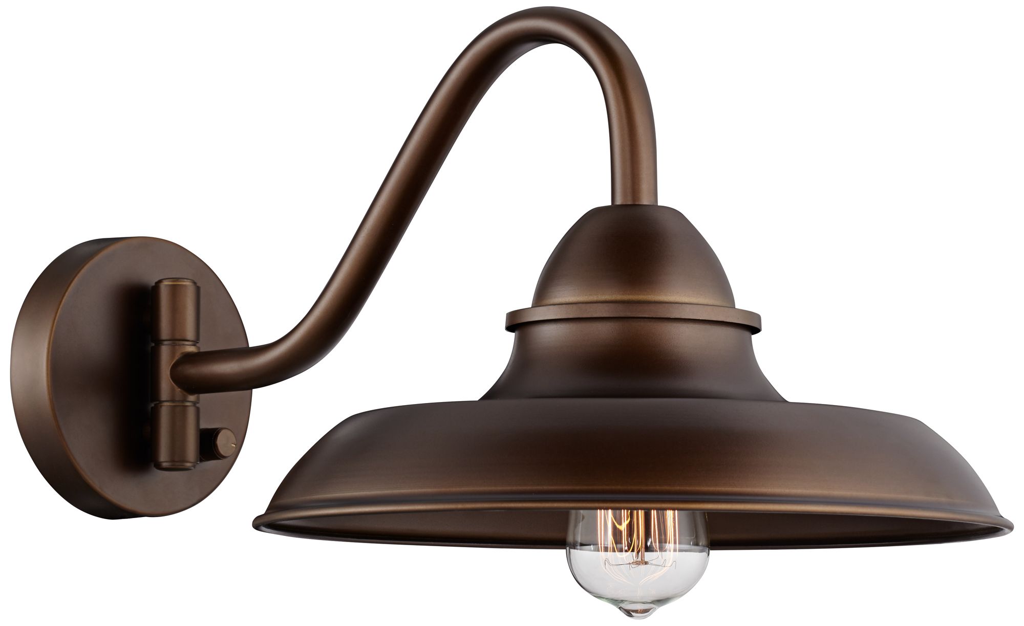 Bowdon Bronze 10"H Indoor PlugIn Sconce with Edison Bulb 9C389