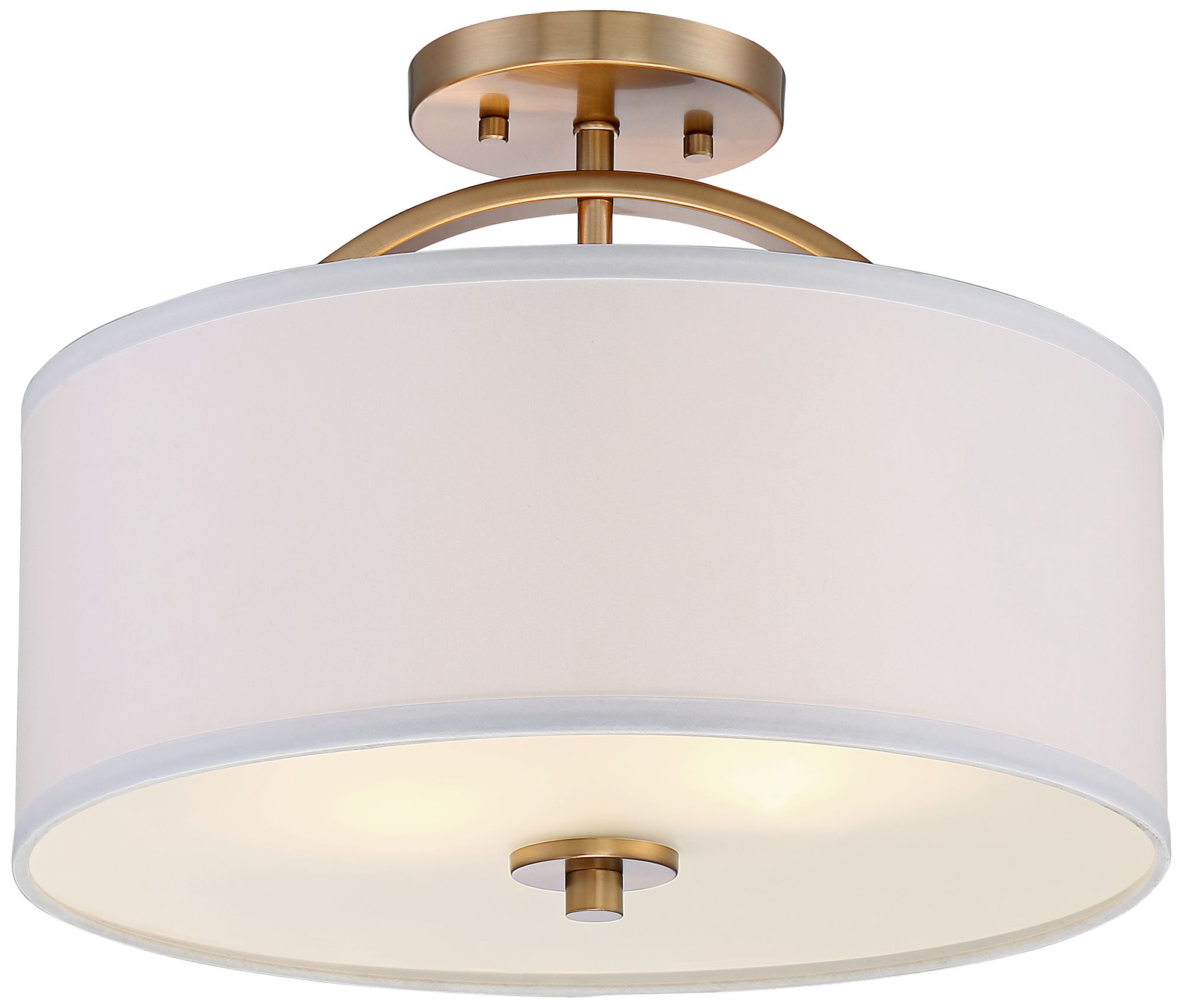 Possini Euro Halsted 15" Wide Warm Brass Ceiling Light 9H792 Lamps