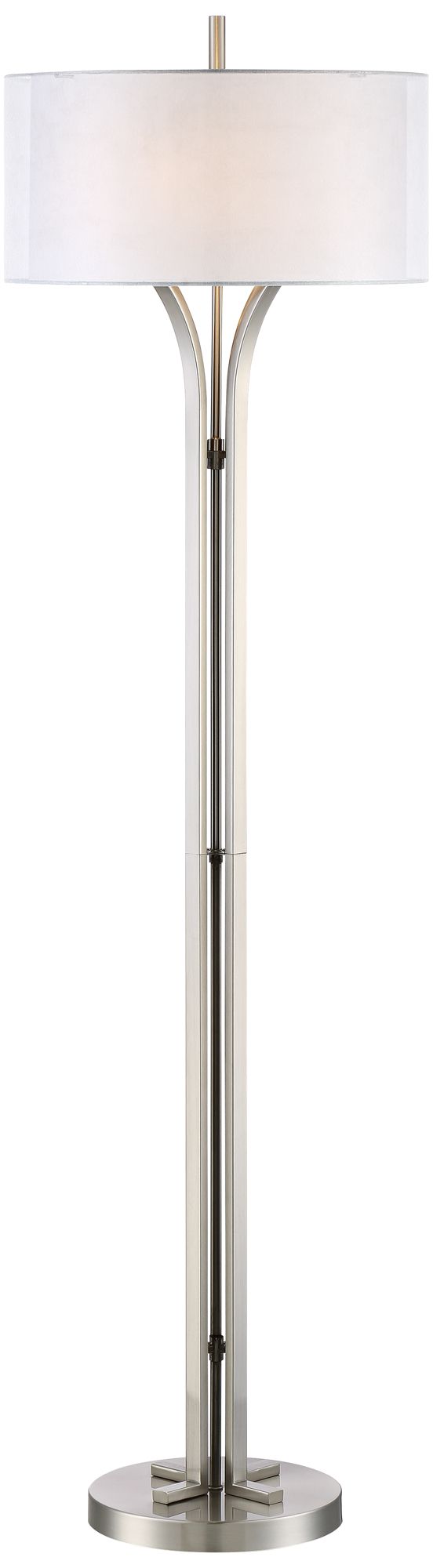 Tristan Modern Brushed Nickel Floor Lamp 9H891 Lamps Plus