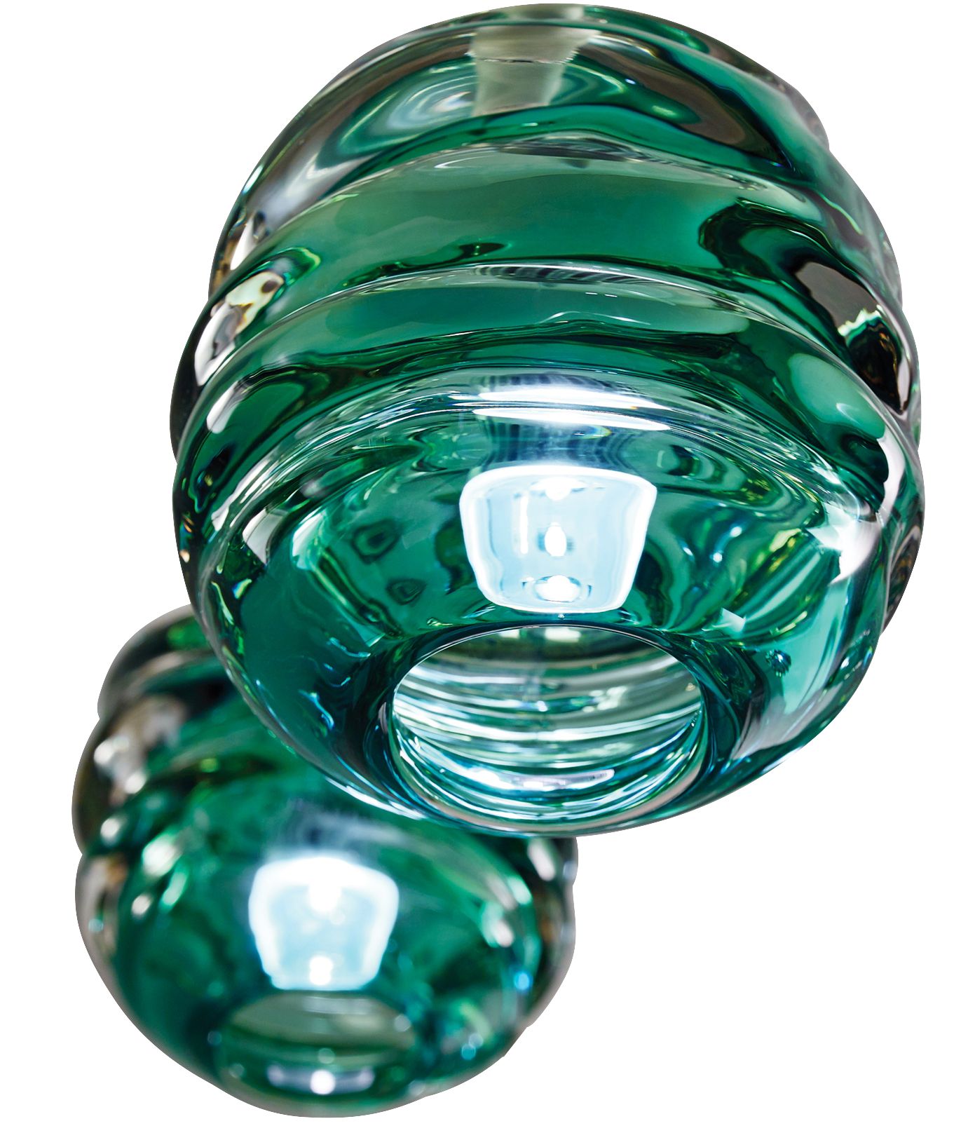 Tech Lighting Audra 5 1/2" Wide Green Glass Mini Pendant 9J368