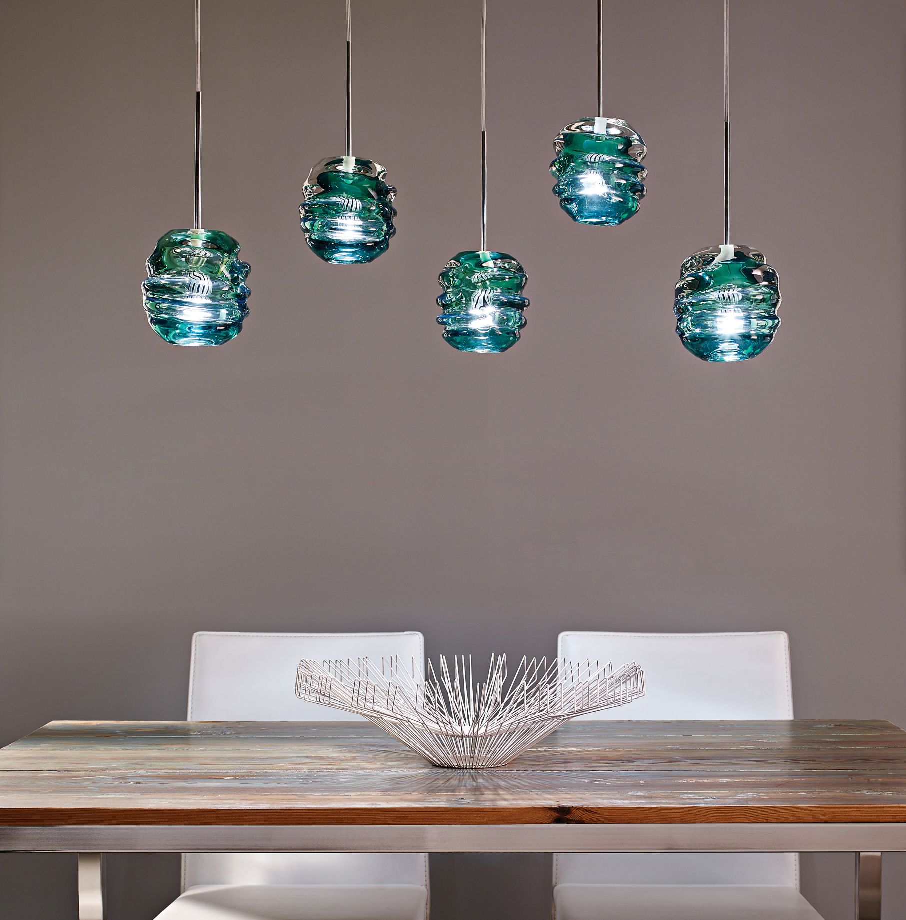Tech Lighting Audra 5 1/2" Wide Green Glass Mini Pendant 9J368