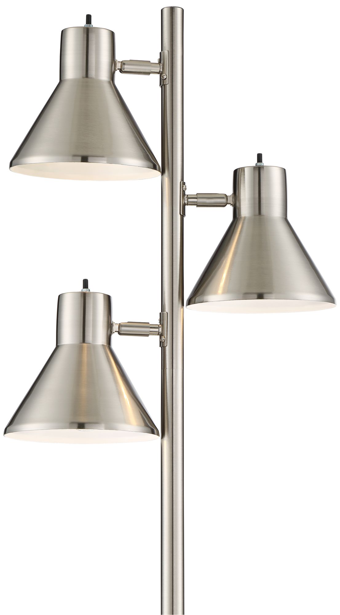 Luken Brushed Nickel 3Light Tree Floor Lamp 9M692 Lamps Plus