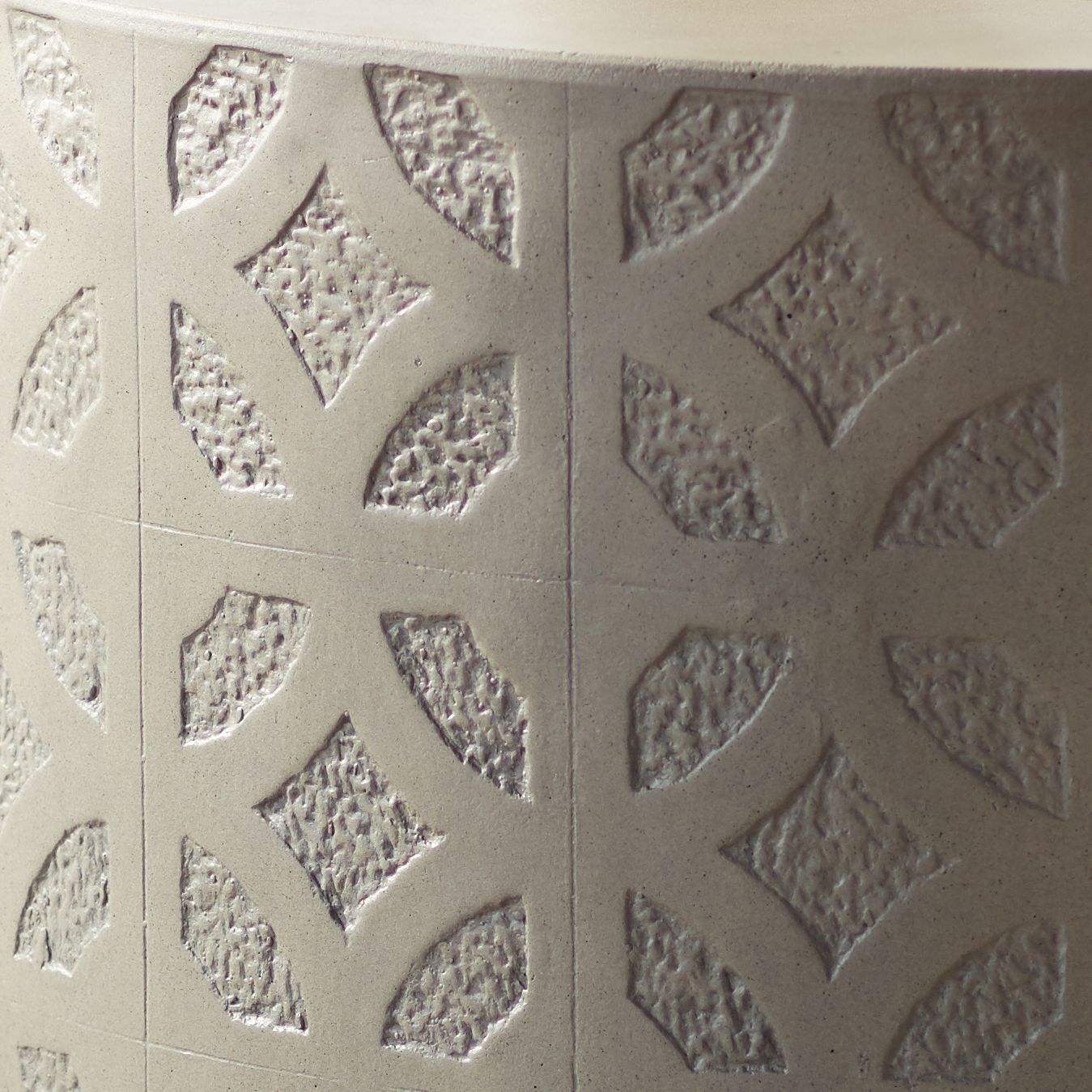 Imani Cement Drum Natural Concrete IndoorOutdoor Side Table 9Y189