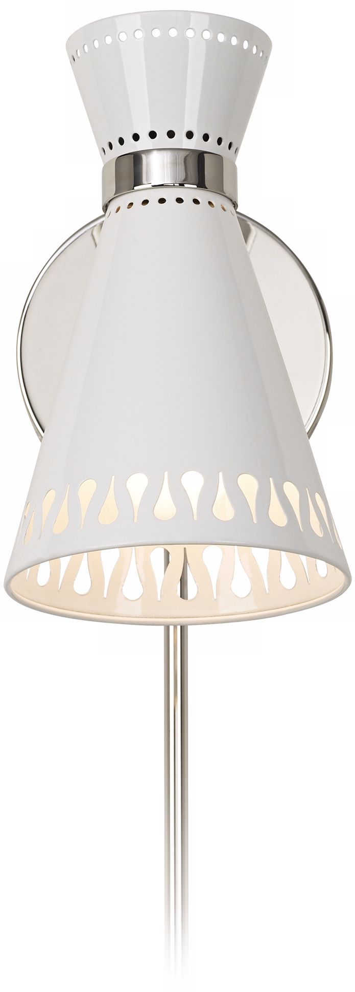Jonathan Adler Havana Polished Nickel PlugIn Sconce K8082 Lamps Plus