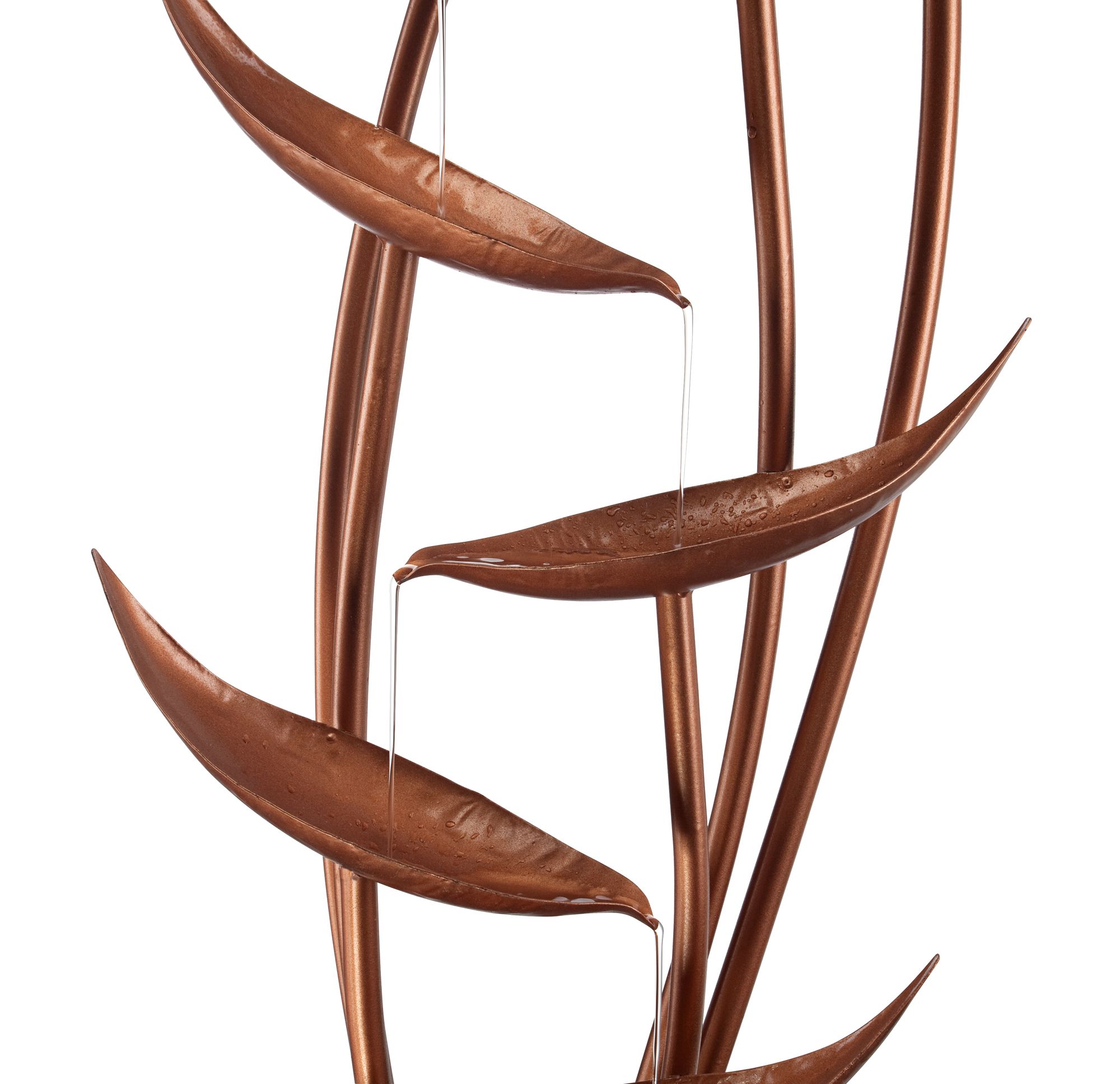 Tiered Copper Leaves Indoor Outdoor 41" High Fountain M3241 Lamps Plus