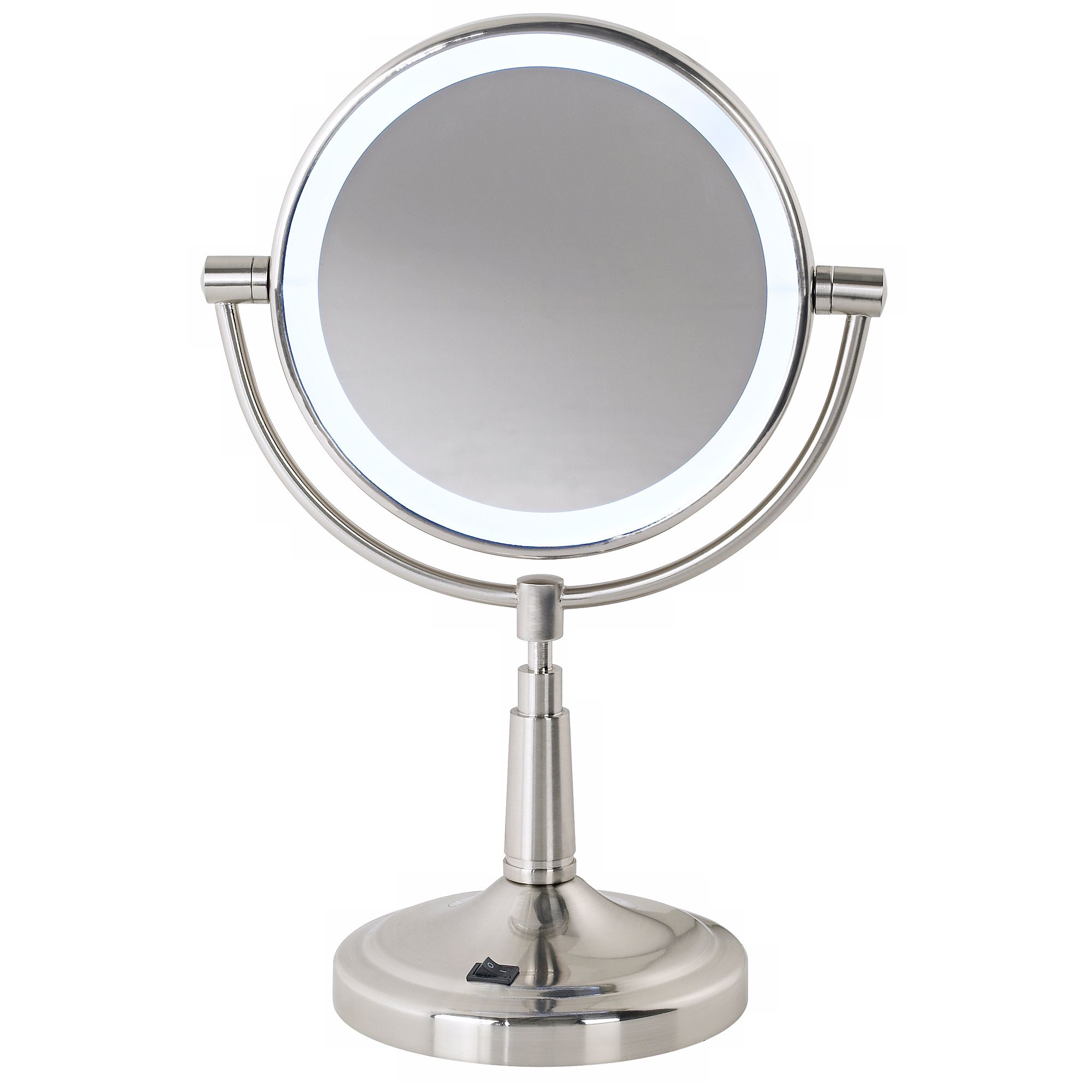 Cordless LED Lighted Pivoting 7" Wide Vanity Mirror P4741 Lamps Plus