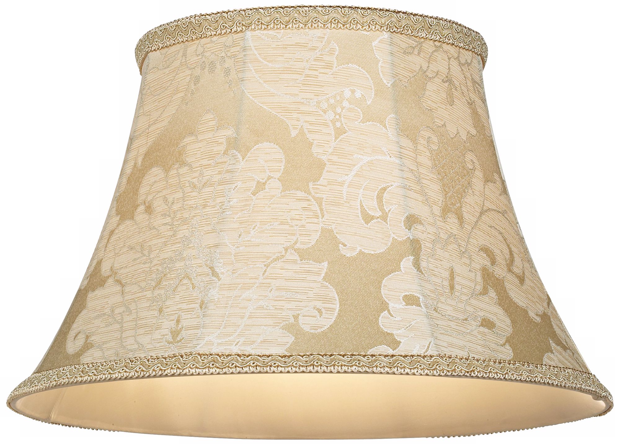 Ivory Brocade Lamp Shade 10x17x11 (Spider) R2479 Lamps Plus