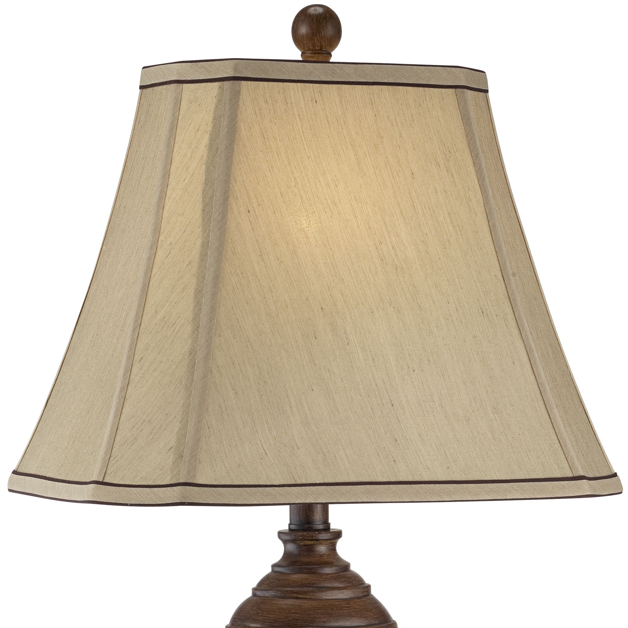 Carved TwoTone Brown Table Lamp T3585 Lamps Plus