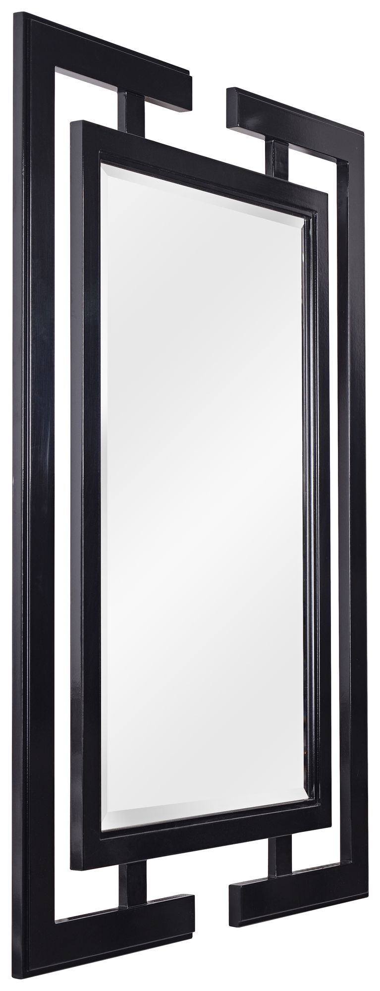 Mikoto Gloss Black 41" High Wall Mirror T5012 Lamps Plus