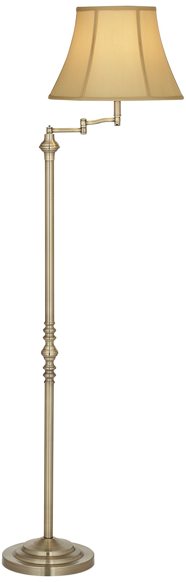 Montebello Collection Antique Brass Swing Arm Floor Lamp T8241