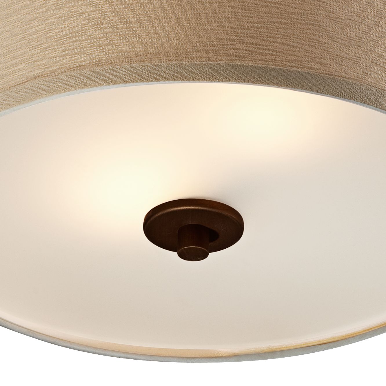 Possini Euro Halsted 15" Wide Brushed Bronze Ceiling Light T8954