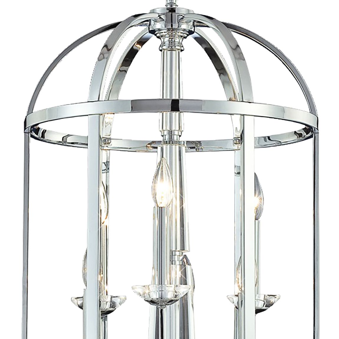 Eurofase Senze 18" Wide Chrome 6Light Lantern Pendant Light U3385