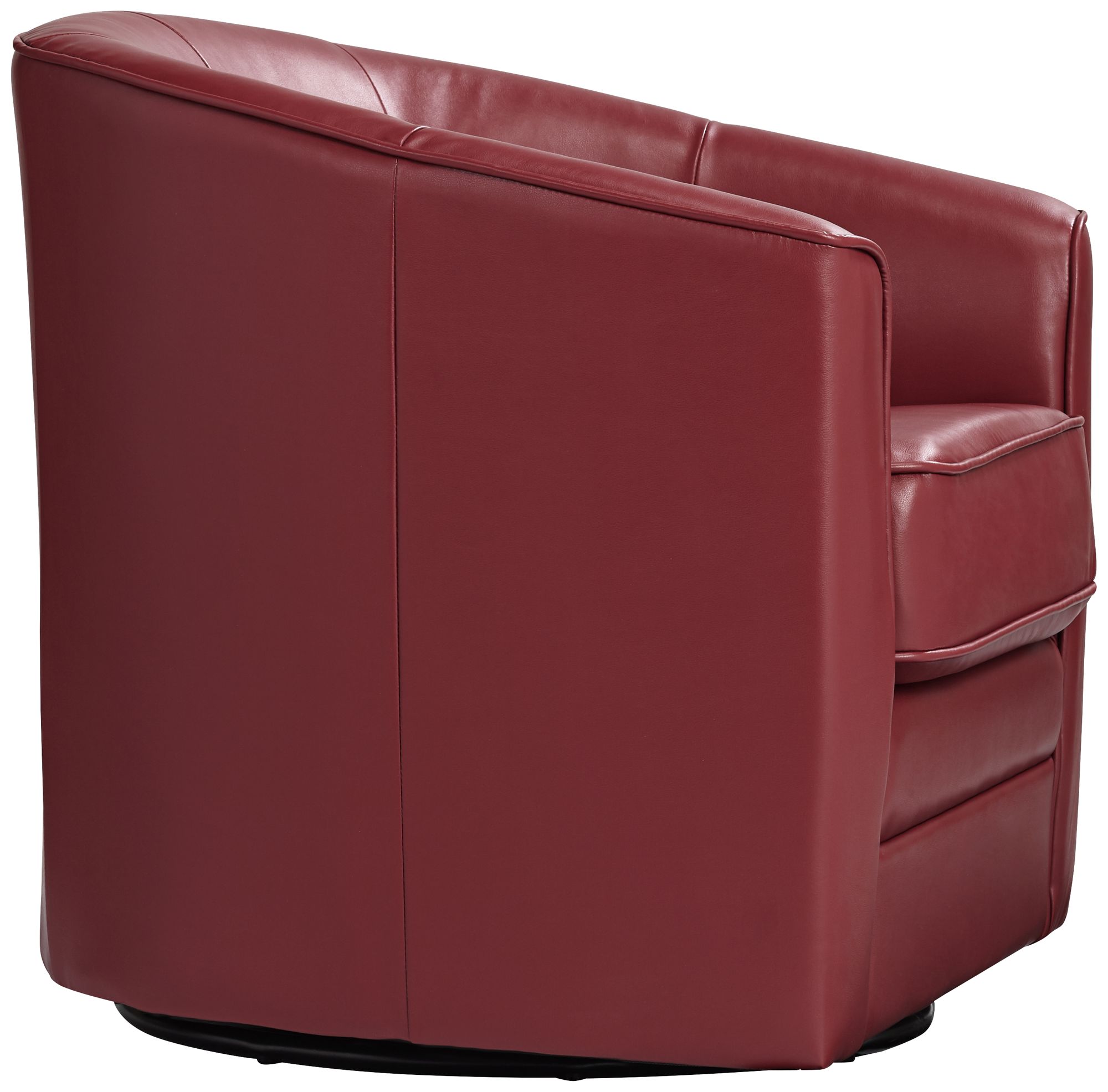 Keller Scarlet Red Bonded Leather Swivel Club Chair U4612 Lamps Plus