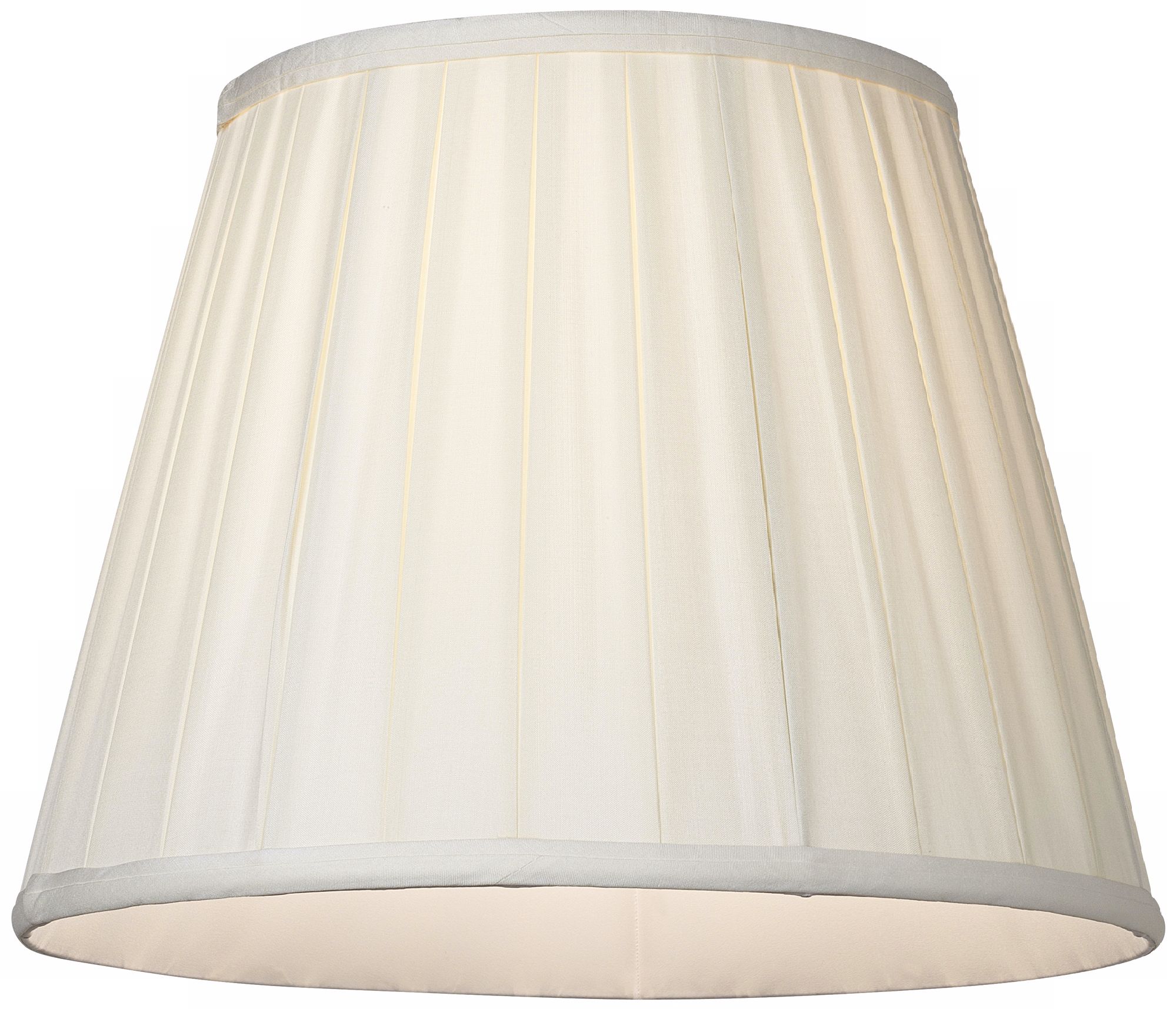 Pleated Oyster Silk Empire Lamp Shade 11x18x13.5 (Spider) V1766