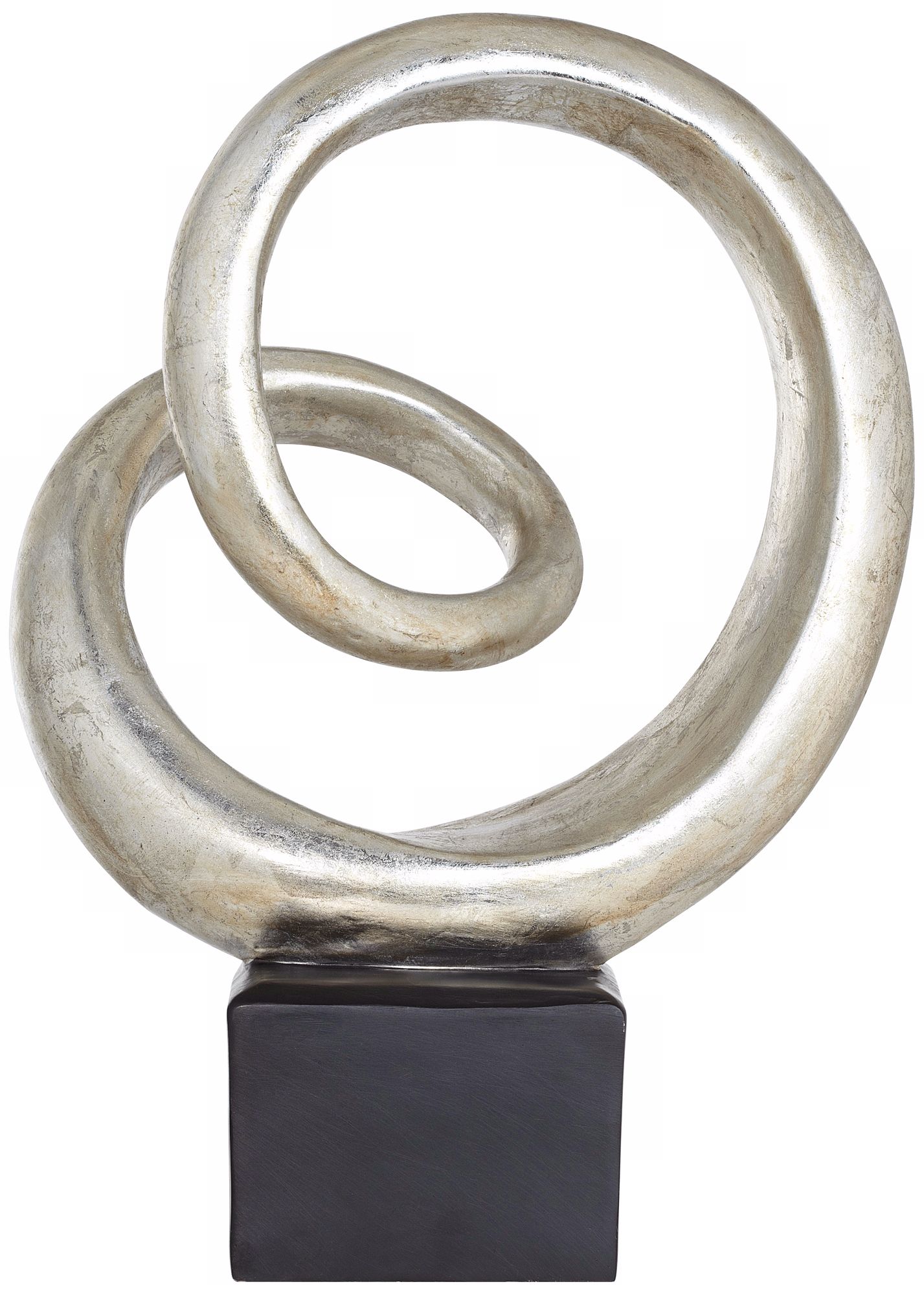 Slanted Spiral 16" High Silver Finish Modern Sculpture V2540 Lamps